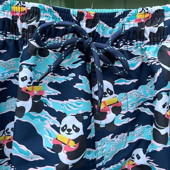 Men's Elastic Waist Swim Trunks Shorts 6" Inseam Beach Vacation Size S - Picture 3 of 4